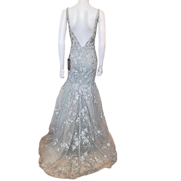 New ~ MAC DUGGAL ~ STUNNING! Embroidered Embellished Mermaid Dress Size 2 - Picture 6 of 8